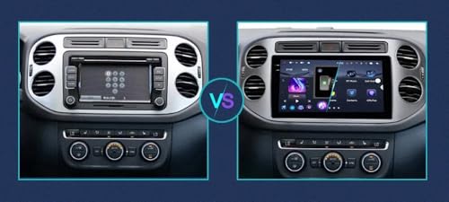 Radio de coche 2 DIN para VW Tiguan que soluciona los problemas de mapas antiguos con GPS moderno 2