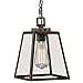 VAXCEL Grant Bronze Farmhouse Mini Pendant Ceiling Light Clear Glass