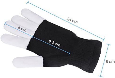Vicloon LED Flashing Rave Gloves Finger Light Gloves with Multi Modes, Colorful Light Up Warm Gloves for Zoom Themed Night Party Festivals Halloween Christmas
