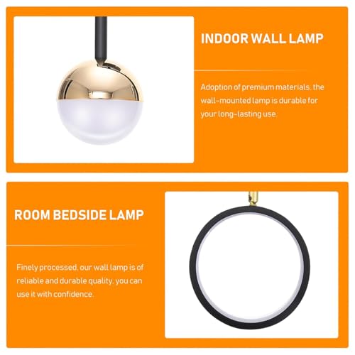 Iluminacion a suspension LED para ahorrar espacio en mesita de noche lampara pared 7
