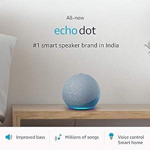 Echo Dot (4th Gen, 2020 release)| Smart speaker with Alexa (Blue)