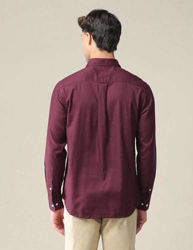 Image of U.S. POLO ASSN. Solid Slim Fit Shirts for Men - 100% Cotton, Full Sleeve Mens Casual Shirts