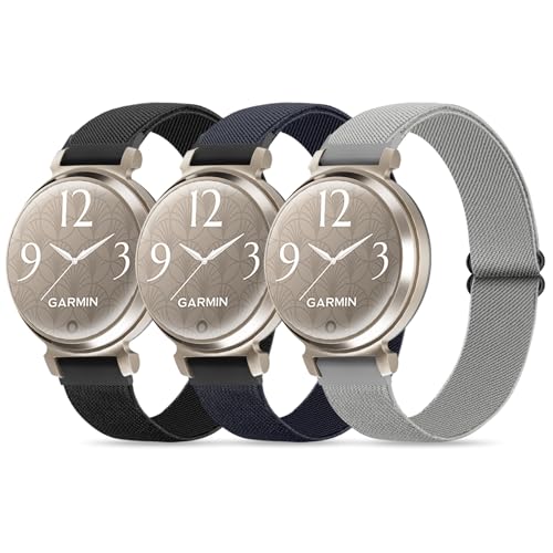 Conidido �i�C�����o���h 3�{�p�b�N Garmin Lily 2�Ή� 14mm �L�k���i�C�����\�t�g���[�v�X�g���b�v �N�C�b�N�����[�X�����p���߉\���X�g�o���h Lily 2 Classic/Active �X�}�[�g�E�H�b�`�A�N�Z�T���[ �����p, �u