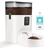 7L Smart Cat Feeder - WiFi Enabled Pet Food Dispenser for Cat and Dog Auto Timed Cat Feeder with App Remote Control|Programmable Timer|Voice Reorder| Portions Control for Up to 15 Meals per Day