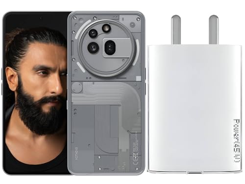 Image of Nothing 45W USB C Rapid Charger Adapter Compatible with Nothing Phone 3a /3a Pro /Phone 2a /2a Plus /2 /CMF Phone 1, Support CMF 33W Charger, Type C Fast Power Rapidly Charging 45 w USBC PPS Charge, White