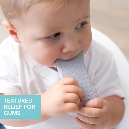 Image of Bumkins Baby Teething Freezer Toy Keys Rings, Soft Flexible Silicone Pacifier, Safe to Chew, Cool Teether Gum Relief, Essentials for Babies 3 Months, Freezable, Textured, Nintendo SNES Controller