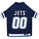 NHL Winnipeg Jets Jersey for Dogs & Cats, X-Large. - Let Your Pet Be A Real NHL Fan!