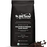 Colombian Organic Coffee Beans - Single Origin Whole Bean Coffee - 12 oz Medium Dark Roast Ideal to