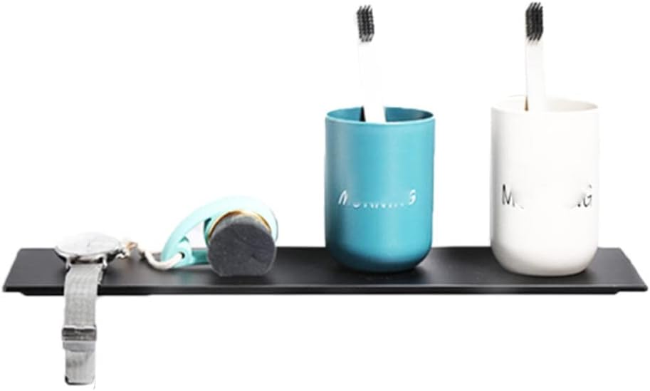 Bathroom Shelf No Drilling Rack Wall Mounted Shelves Anti-Rust Adhesive Space Aluminum for Toilet Bathroom-White_50cm(White,30cm)