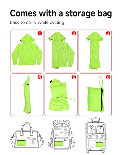 KEMIMOTO Men's Packable Cycling Jacket