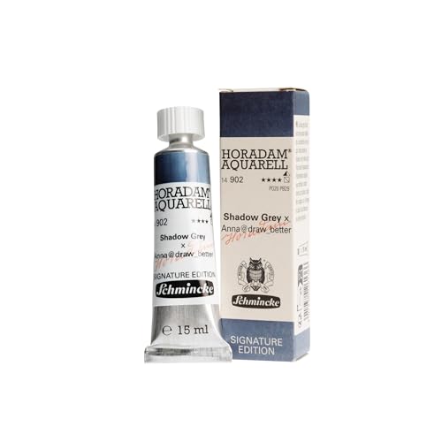 Schmincke HORADAM® AQUARELL, tono especial limitado Shadow Grey x Anna@draw_better, acuarelas de artista más fino, tubo de 15 ml, 14 902 006, Signature Edition 2025