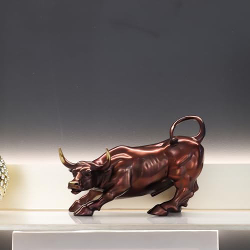 Estatua de Toro de Wall Street de Bronce 7.8 pulgadas miniatura 4