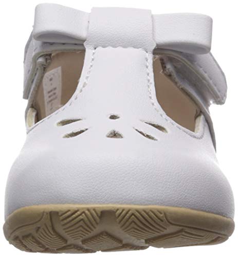 image for Baby Deer Girls' Mary Jane T Strap Flat, White, 4 Child US Toddler, 4 