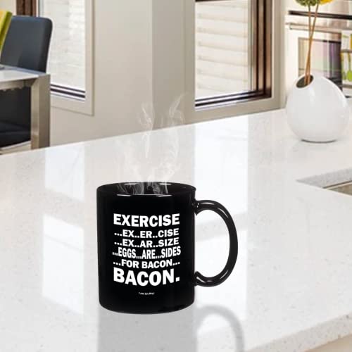 Funny Guy Mugs Eggs Are Sides For Bacon Ceramic Coffee Mug 11Oz - Funny Coffee Mug For Women And Men - Novelty Coffee Cup With Sayings - Perfect Gag Gift For Friends Coworker Boss Birthday Christmas #TOP2