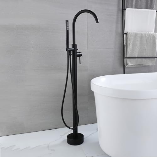 Système de douche autoportante avec mitigeur pivotant noir