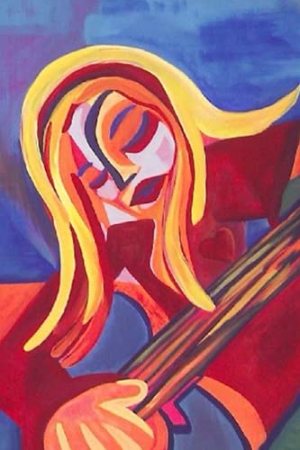 Journal: Lined Softcover Notebook for Journaling. Vibrant abstract original artwork by Kelly Blakely, Luna Selene Creations.