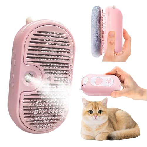 Immagine prodotto: Flintronic Spazzola a Vapore per Gatti, Spazzola per Gatti con Pulsante di Rilascio, Autopulente Spazzola per la Cura Degli Animali Domestici, per la Cura Della Muta Degli Animali Domestici