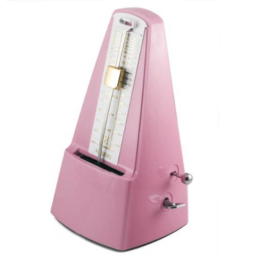 Cecilio Traditional Wind Up Mechanical Pyramid Shape Pendulum Metronome with Bell, MM-SPink