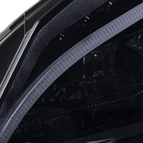 Smoke Lens Black Bezel Led Light Bar Projector Headlights Made For W204 C-Class C Class 2008-2011 #TOP4