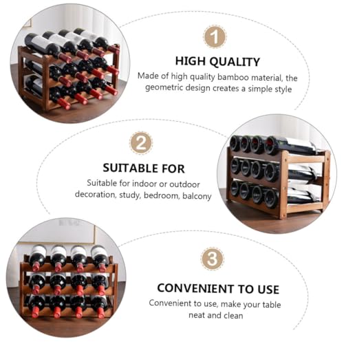 Organizador para botellas de vino PRETYZOOM miniatura 4
