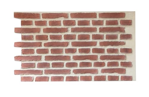 Faux Brick Panels Fake Brick Siding Wall Panel Stonewall,Thin Brick Veneers for Indoor Outdoor Wall Decoration (VB, Red B)