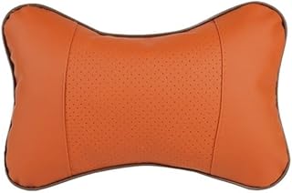 FOVAOK Almohada para el cuello del asiento del coche, transpirable, cojín para el cuello y la cabeza, para relajarse, apoyo cervical, cómodo y suave almohada para coche (marrón)