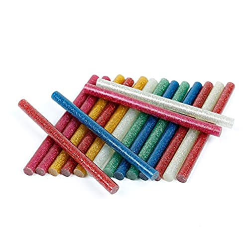 TEHAUX 50 Pack Hot Melt Glue Sticks 10 Assortment (Grey Light Bright Blackish Light Royal)