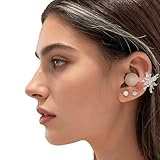 Gobelieve Clip de Oreja Mariposa para Mujer con Cristales - Joya de Oreja Elegante y Accesorio de Moda