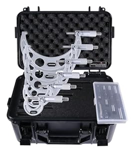 Accusize EG00-0906 Präzisions-Bügelmessschrauben-Set 6-teilig