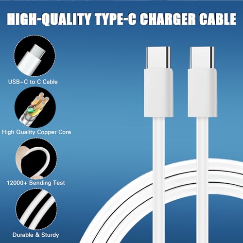 Image of iPhone 17 16 Pro Charger Fast Charging,2Pack 20W Quick USB C Charger Block Type C Chargers Fast Charging,3FT USBC Charging Cable Cord for iPhone 17 Pro /17 ProMax /17 Air /16 /16 ProMax /16e /15 Pro /15 Plus