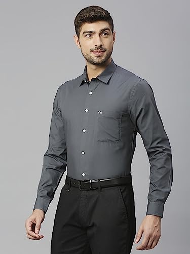 Image of Thomas Scott Men's Cotton Slim Fit 100% Formal Shirt with Spread Collar and Full Sleeves