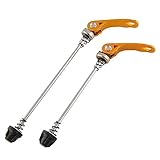 DLLL Universal Road Mountain MTB Fahrrad Radnabe vorne und hinten Spieße, Quick Release Clip, Hebel-Achse QR 145/185 mm Reparaturwerkzeug, damen Herren, goldfarben, 48mm