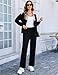 Totatuit Women's Two Piece Tracksuit Fall Winter 2025 Long Sleeve Zip Up Sweatshirt Long Pants Outfits Jogger Sweatsuit Sets Black+Pink Medium