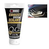 LOCBONDSO Exhaust Repair Kit 1100°C for Car/Motorcycle - Exhaust Sealant Sealing Tape Assembly Paste, Gray Odorless Sealing Paste, Waterproof and Heat-Resistant, Exhaust Repair Paste (75.0, Grams)