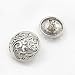 Hollow Clouds Metal Shank Buttons for Fashion Coats(Silver/Gold/Gun black,Pack of 6) (0.98 inches, Silver)