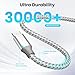 KYEHD USB C Cable，3 Pack 10FT 60W Fast Charging USB C to USB C Cable, Durable Type C Charger Cable for iPhone 17/16/15/iPad MacBook CarPlay and More-Grey White