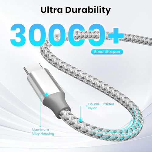 KYEHD USB C to USB C Cable 10ft 3 Pack 60W Fast Charging Long Charger Cord - image 7