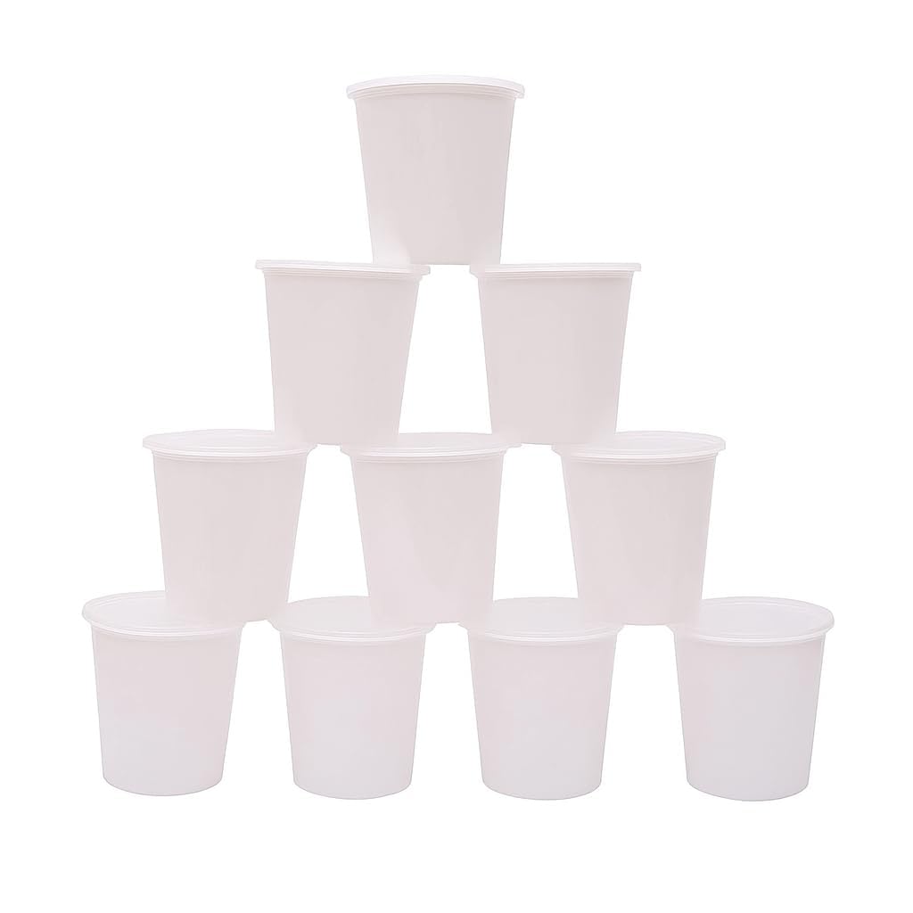 Amit Marketing Round Disposable Food Container with Air-Tight Lid | Leak-Resistant Meal Prep Box | Freezer & Dishwasher Safe | Reusable Containers for Takeaway & Food Storage - White, 1000ml(50Pcs)