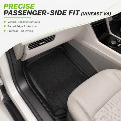 Image of EV MASTER 11D Car Floor Mats for Vinfast VF 6 Hybrid (2026 Onwards) Complete Set | All Weather | Anti-Slip | Luxury Premium Car Mat | Full Coverage | Custom Fitted Car Foot Mats