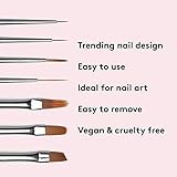 Mylee Brush For Gel Nail Art & Polish Application, 7 Designs, Oval, Angled, Ombre, Fine, Professional Quality Manicure Painting Tool, Liner Drawing Pen, for Home & Salon Use - Image 5