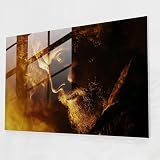 Rembrandt Glass Print - Dramatic Self-Portrait - Rembrandt, Dramatic Self-Portrait, Rembrandt, Glass Print, 28' x 20'