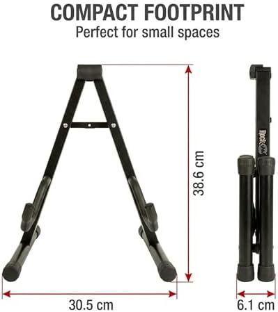 RockJam A-Frame Portable Guitar Stand with Plecs & Lessons - View 8