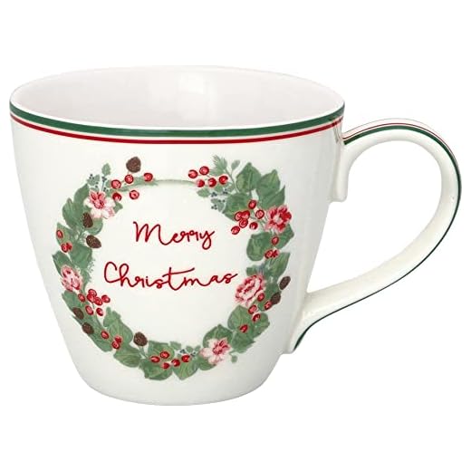 Greengate STWMUGMCR0106 God jul handtag kopp vit 0,3 l (1 st)