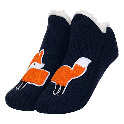 Image of ZYZX Cute Animal Slipper Socks for Women with Grips,Fuzzy Socks Indoor