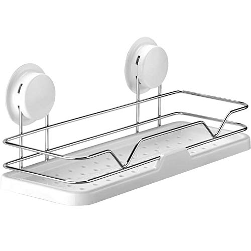 Étagère ventouse salle de bains double force sans perçage pour douche - 2