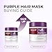 Karseell 3.38floz 100ml Purple Hair Mask Professional Neutralizes Brass & Yellow Tones For Blonde Silver Gray Highlighted Hair
