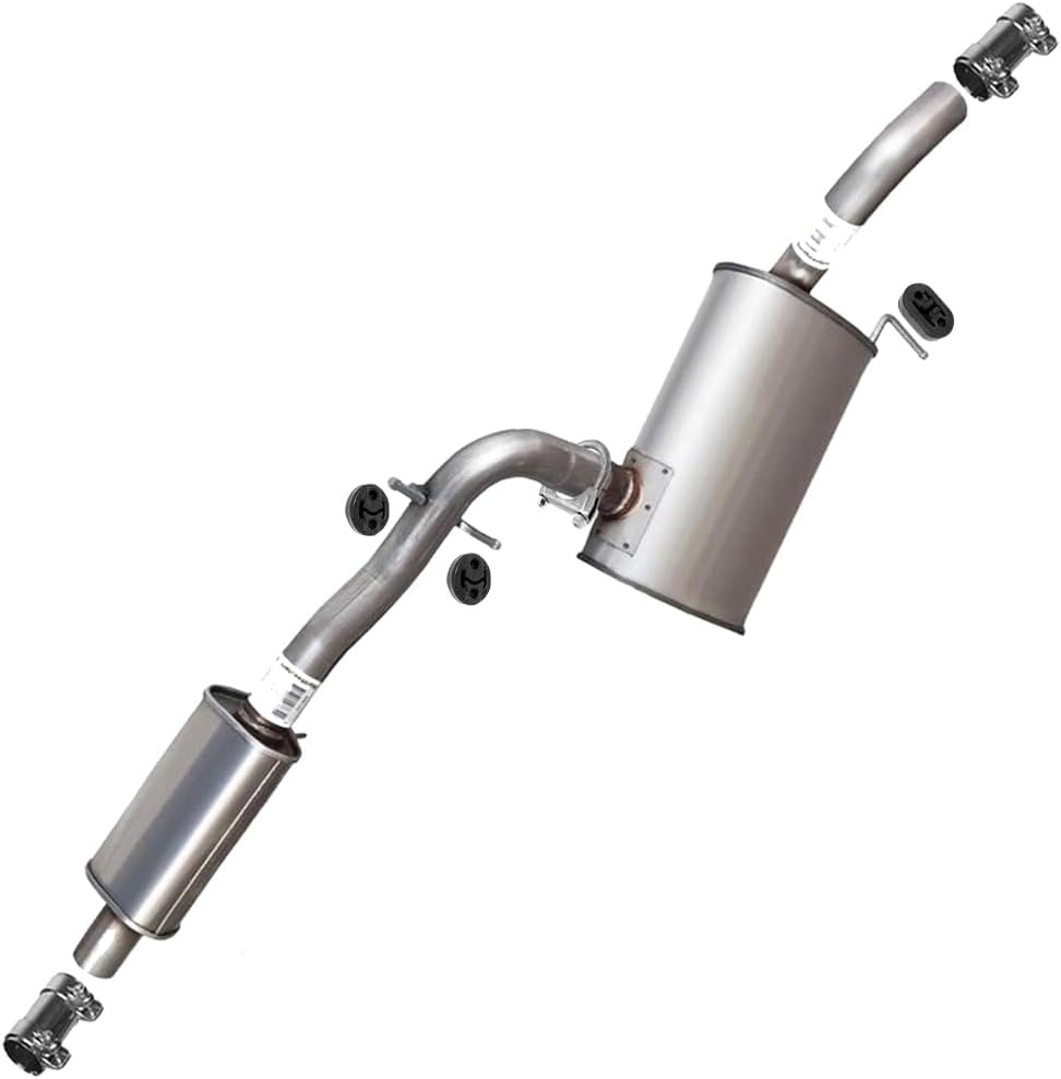 Northeastern Exhaust Stainless Steel Resonator Pipe with Hangers Compatible for 2005-2011 VW Jetta 2.5L, Free Clamp, Sleeve and Hangers Included, Automotive Replacement Part