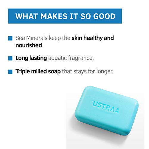 Ustraa Deo Soap For Men With Sea Minerals, 100 G (Pack Of 8) - Image 4