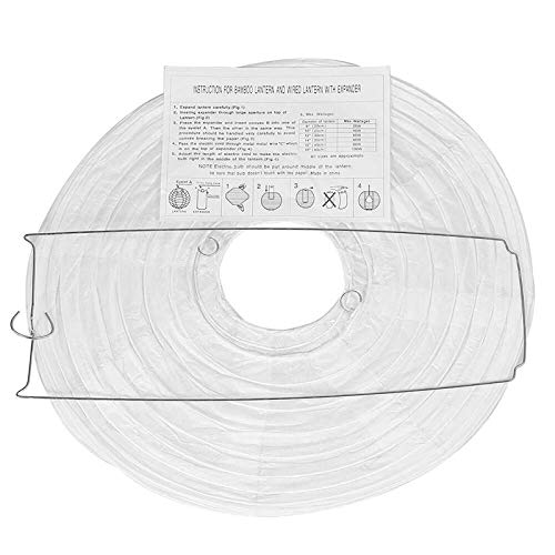 Farolillos de Papel,Linternas de Papel 30 PCS 6 "-14" Papel de oro blanco Lampión de papel Linterna Lantern Lanterna Indoor Evento de fiesta al aire libre Colgando DIY Decoración