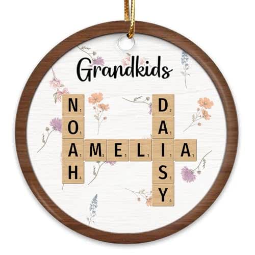 Personalized Grandkids Ornament Grandkids Crossword Puzzle